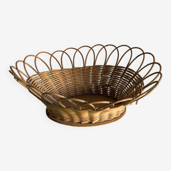 Vintage rattan basket