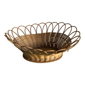 Vintage rattan basket basket