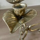 Art Nouveau style chandelier in solid brass
