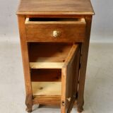 Art nouveau walnut bedside table