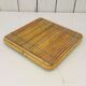 Flat rattan bottom vintage tableware