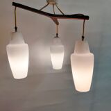 Vintage scandinavian teak chandelier, 1960s