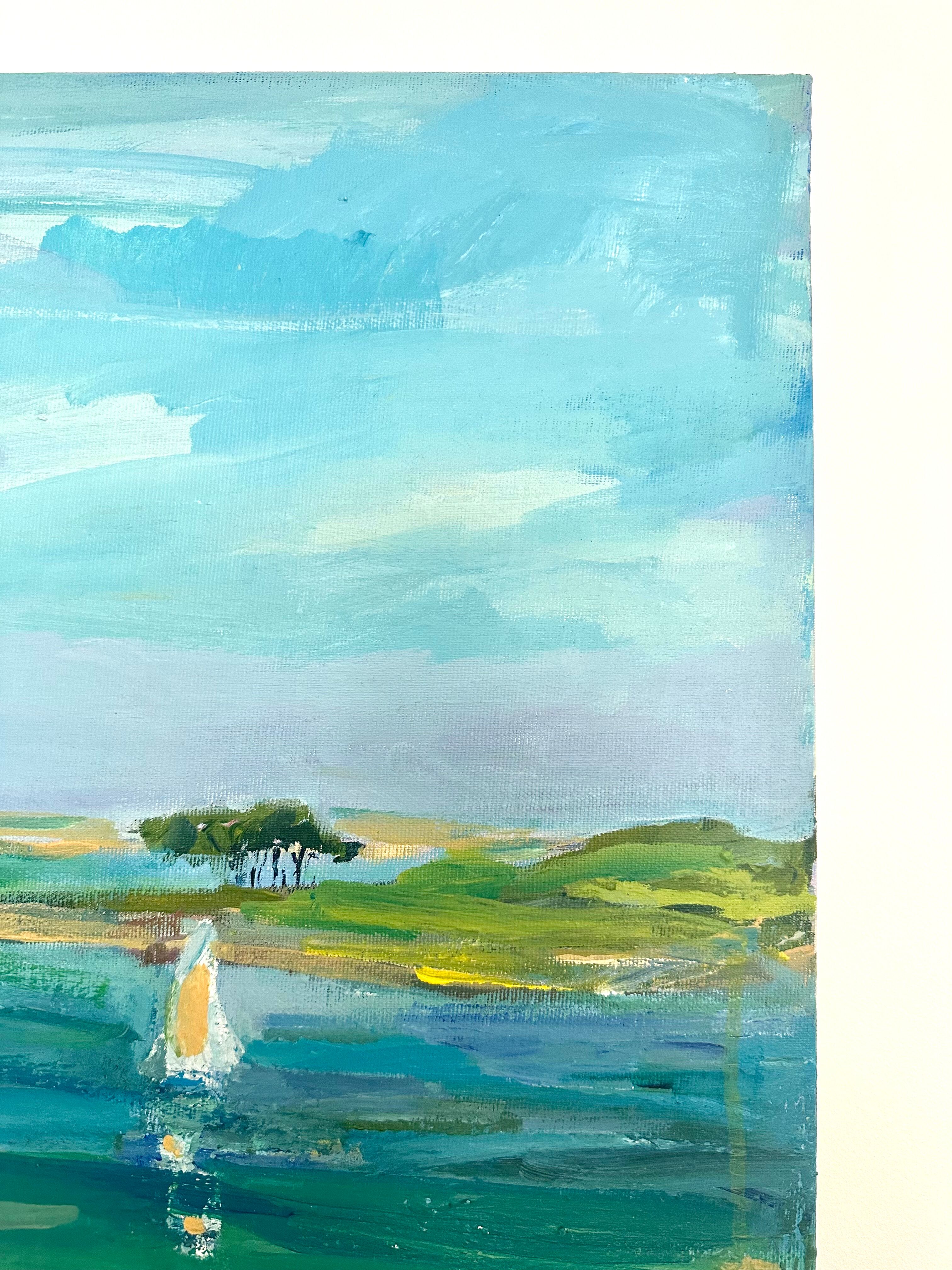Huile sur toile paysage maritime