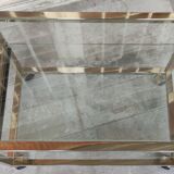 Rolling console service design / gold metal and glass