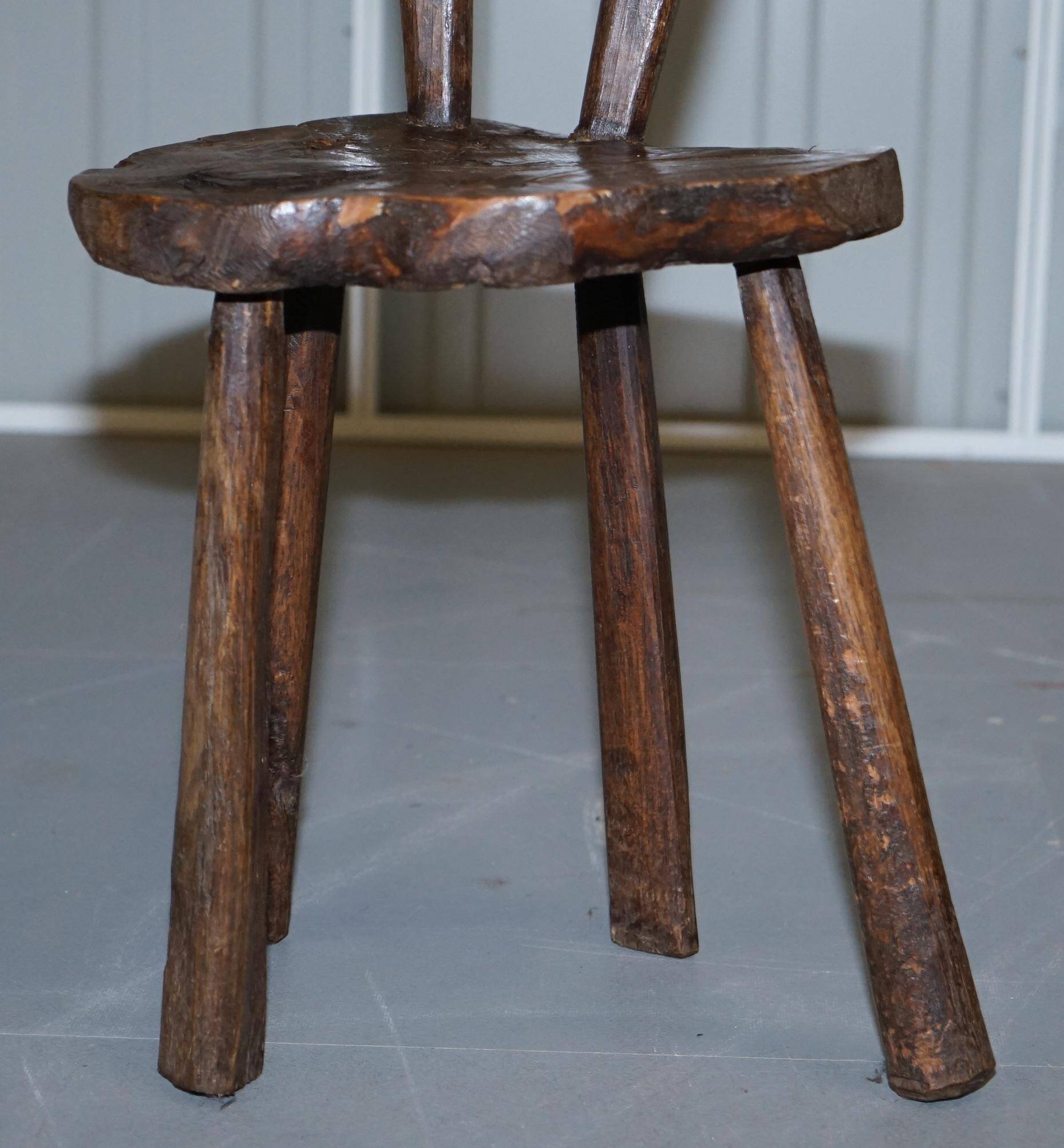 French nursing chair hand-carved in chestnut around 1760