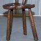 French nursing chair hand-carved in chestnut around 1760