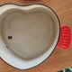 Cocotte Le Creuset . Heart cast iron cherry color.