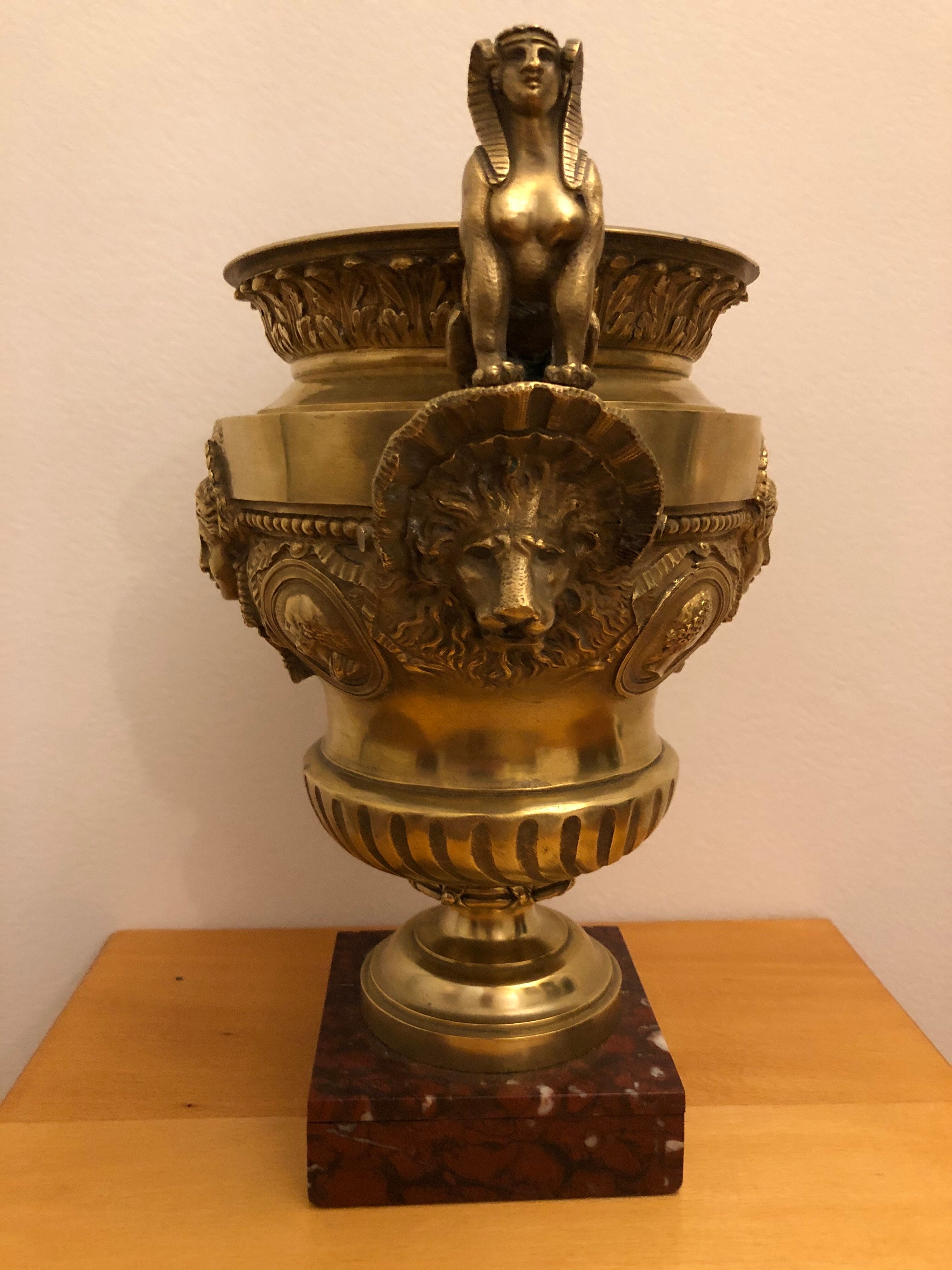 Large gilded bronze cut