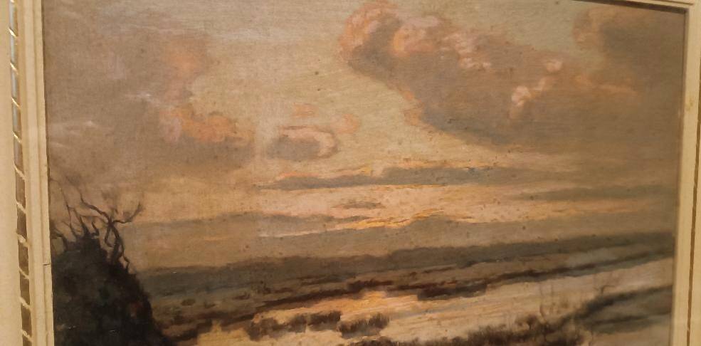 Landscape painting by Gino Romiti (Livorno 1881-1967)