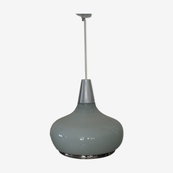 White opaline suspension – silver edge from the 1970s.