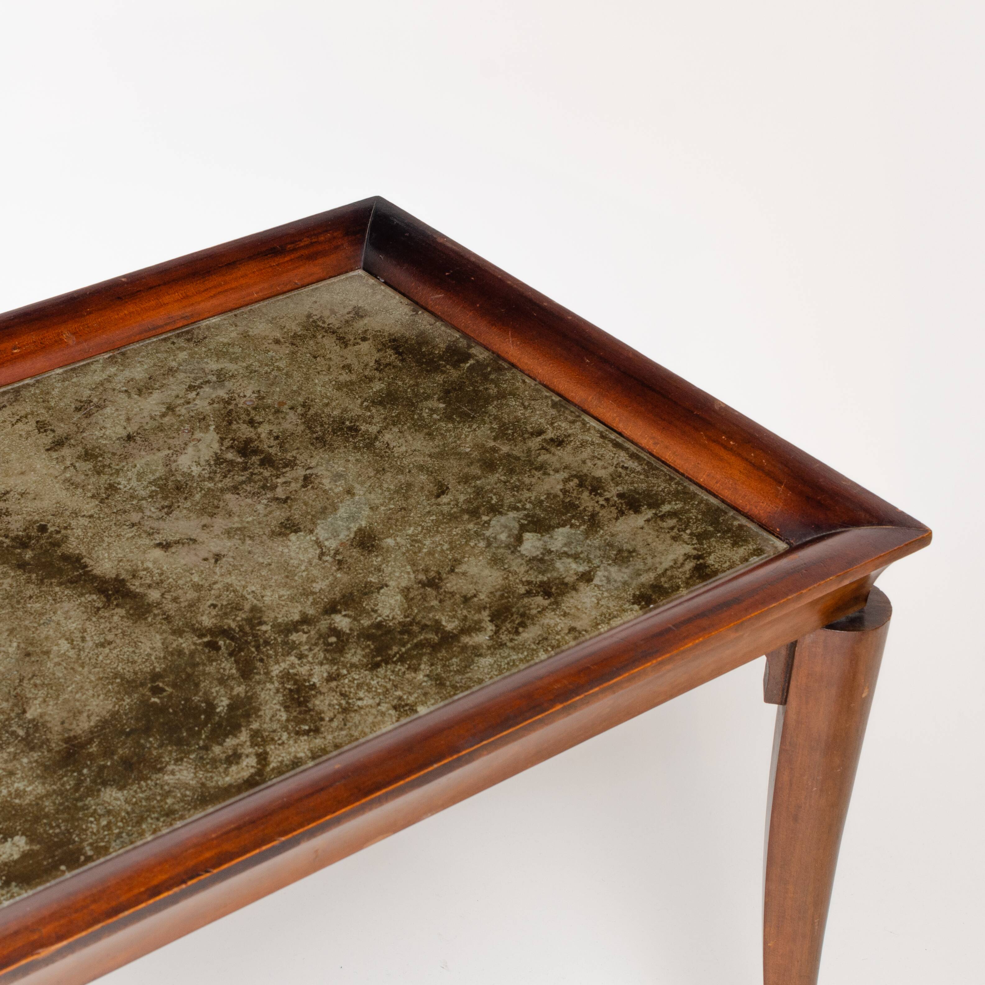 Art Deco mahogany coffee table by Baptistin Spade - France - circa 1930.