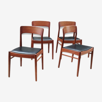 6 Scandinavian teak chairs by Henning Kjaernulf