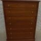 Weekly chest of drawers with secret shelf and its 7 drawers, made in the old-fashioned way from solid wood with knob