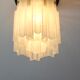 Brass ceiling light and frosted glass Glash-tte Limburg