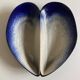 Ceramic shell-shaped bowl by Pol Chambost, signed, 1960.
