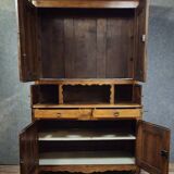 Two-body buffet from the Louis XV period in solid walnut, 18th century.