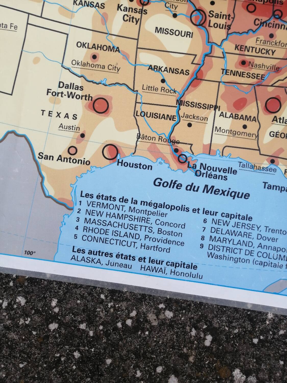 Old vintage MDI United States USA map