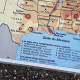 Ancienne carte MDI États-Unis USA vintage