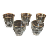 Set of 5 gold-thin liqueur glasses