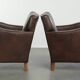 Sturdy set of vintage sheepskin armchairs with a nice English design