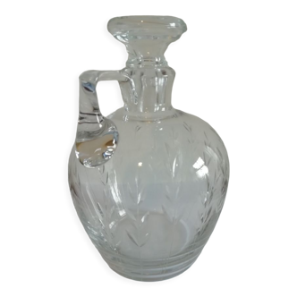Carved glass decanter