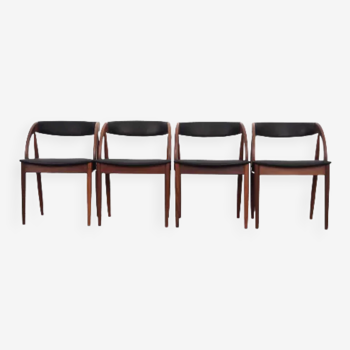 Set of four teak chairs, Danish design, 1970s, production: Denmark