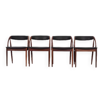 Ensemble de quatre chaises en teck, design danois, années 1970, production: Danemark