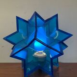 Vintage blue plexiglass star lamp