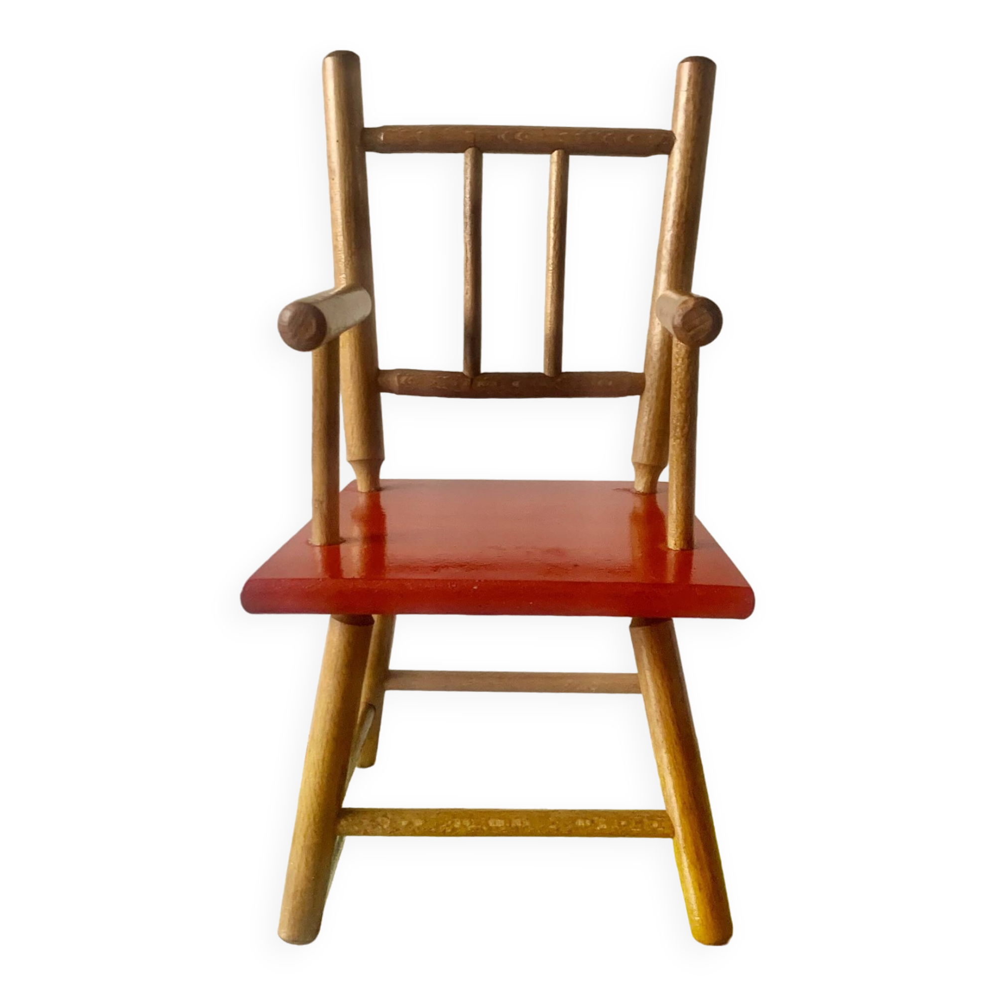 Ancienne chaise en bois paur poupée