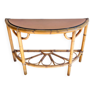 Table console d’appoint - rotin