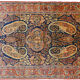 Persian living room carpet entirely handmade "Ghomseh" 330x217cm