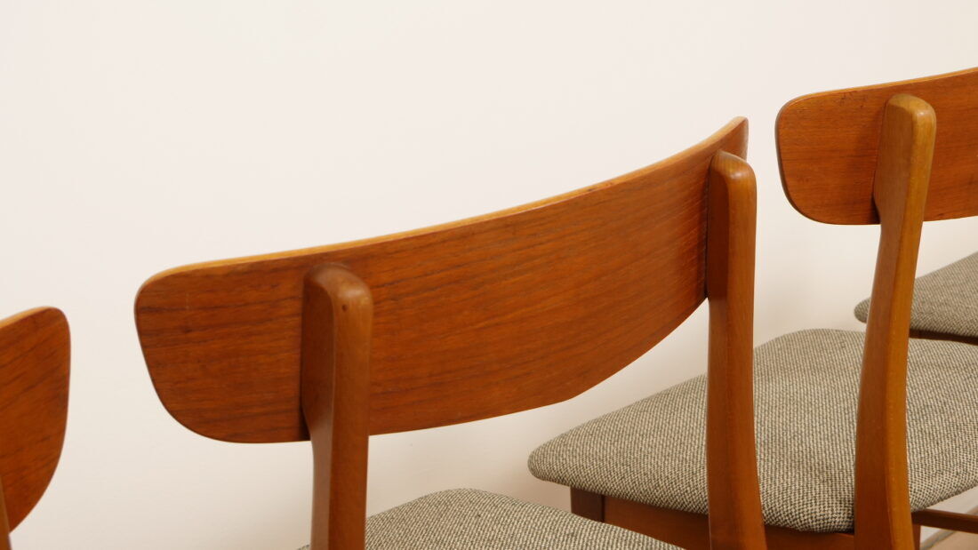 4 x dining chairs | Farstrup | Model 210 | Restored | Green
