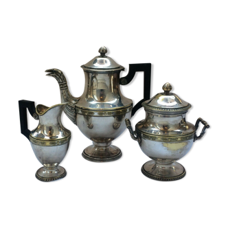 Empire-style silver metal coffee service