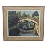 HST painting "Melun - The Almont bridge"