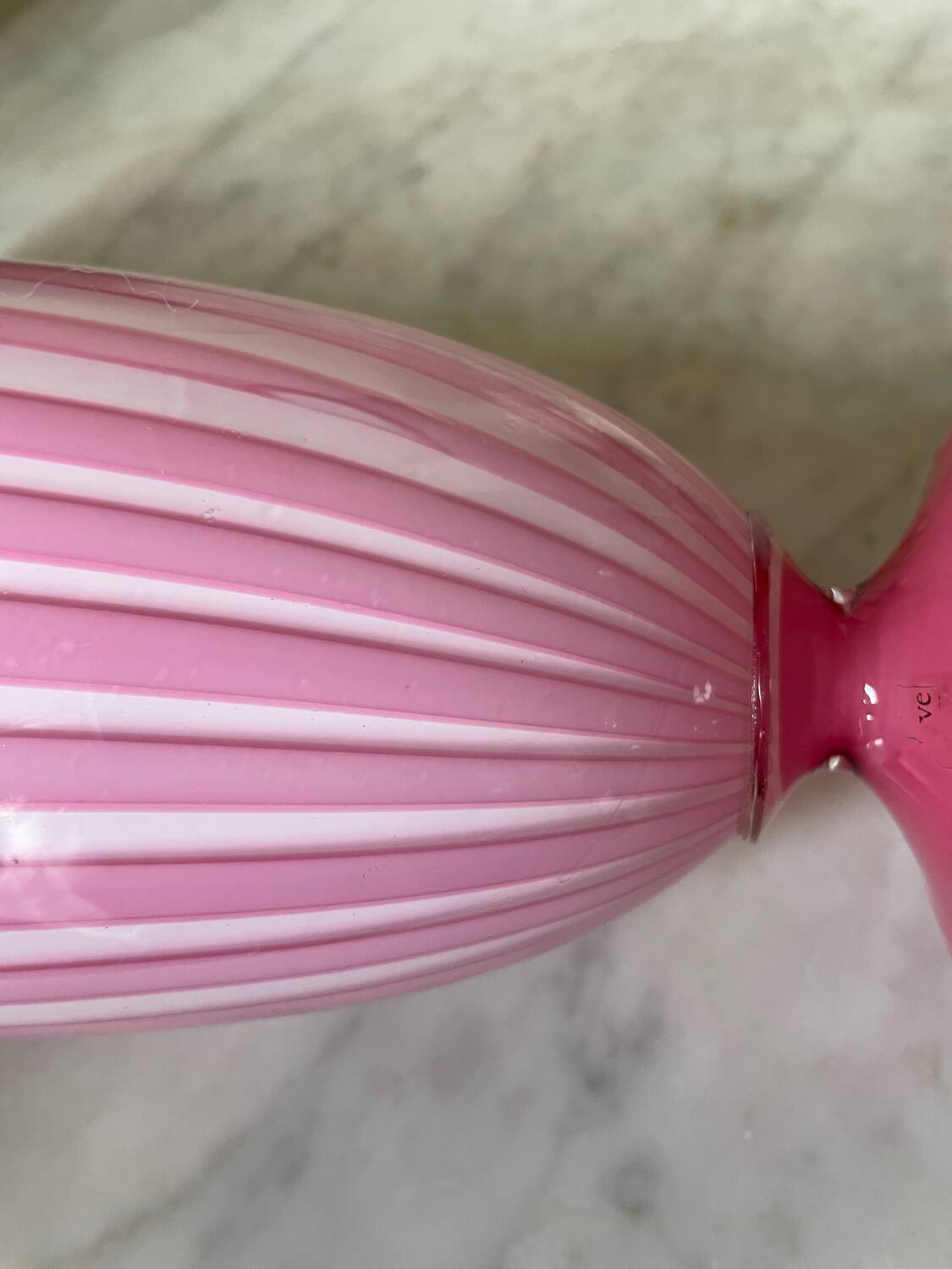 Vintage Murano "stripes" vase
