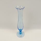 Blue blown glass soliflore 24cm
