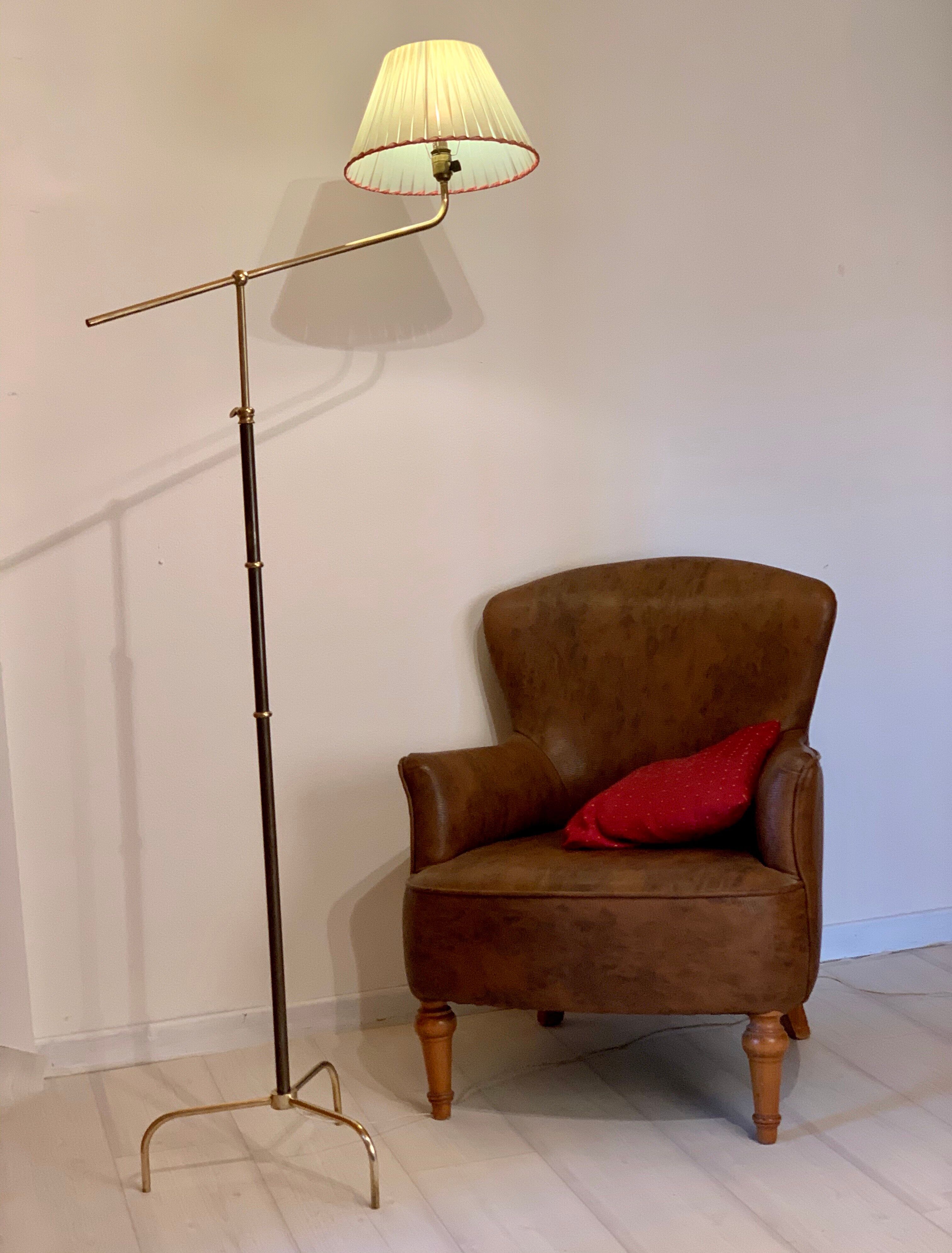 Adjustable reading lamp, brass 50s