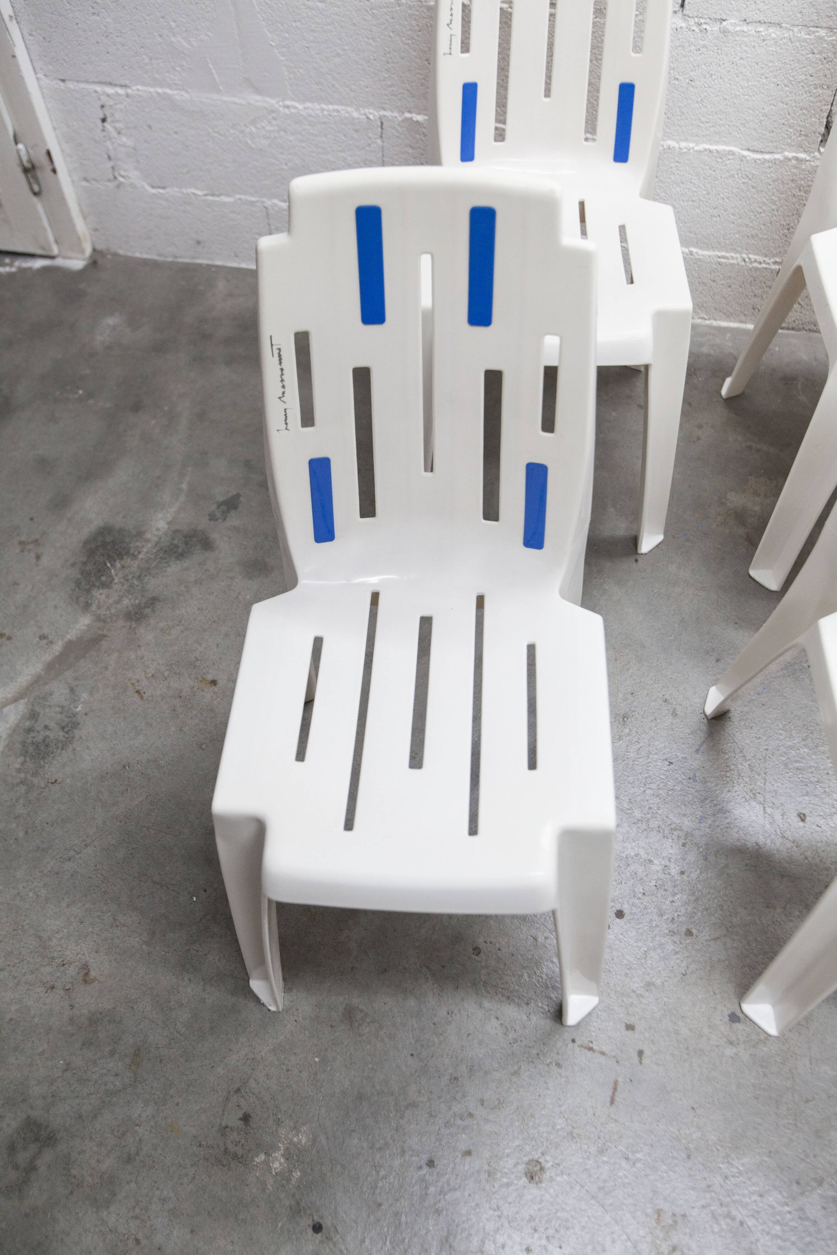 6 Mambo design chairs by Pierre Paulin, Henry Massonet line, by Stamp 1990.