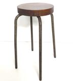 Vintage stool wood and metal workshop