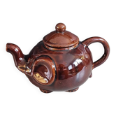 Théière éléphant en porcelaine marron