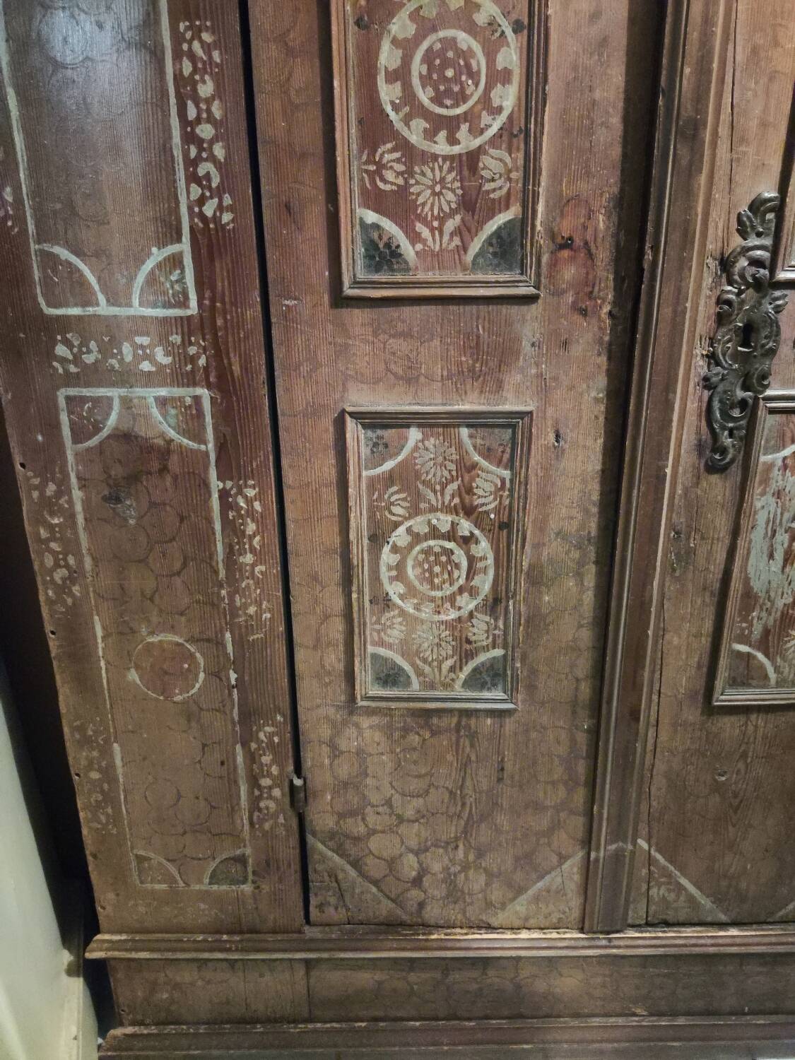 Doors of the old Alsatian wardrobe