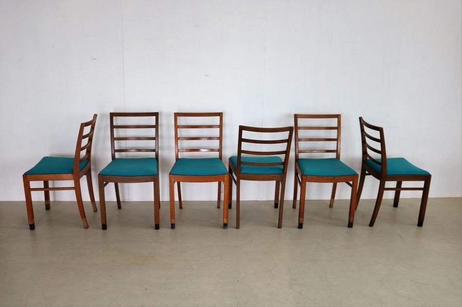 Ensemble de 6 chaises à manger danoises 1960