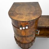 Italian art deco walnut console table, 1930s.