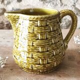 Barbotine pitcher, Digoin Sarreguemines.