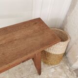 Banc pieds compas en chêne massif