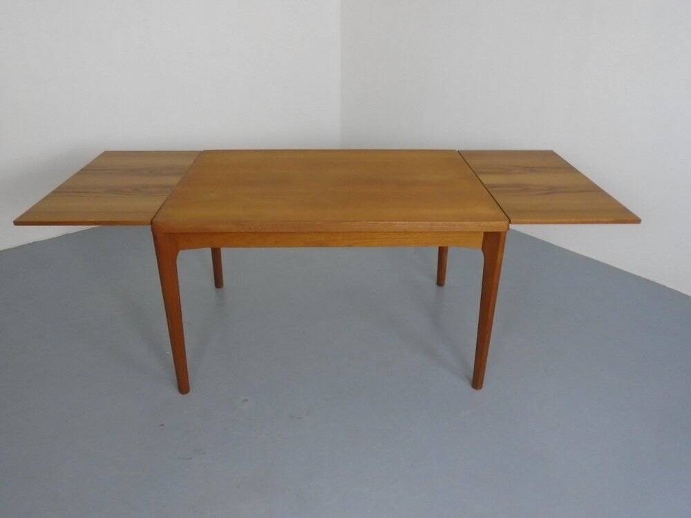 Extendable Teak Dining Table by Henning Kjærnulf for Velje Møbelfabrik, 1960s