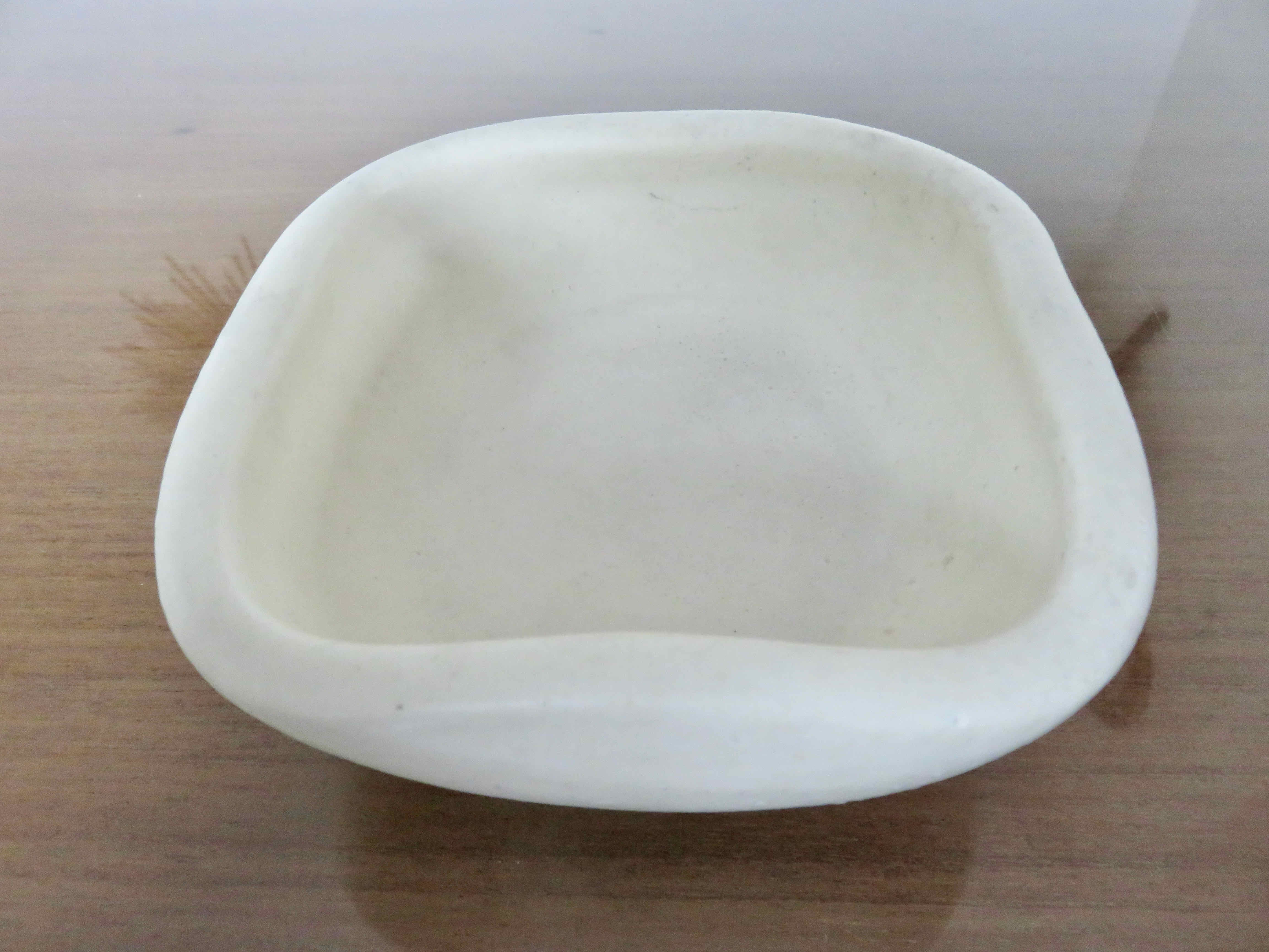 Trinket bowl keramos white ceramic 50/60s