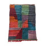 Moroccan Berber carpet Boujaad with colorful flats 285x188cm
