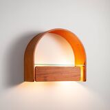 Domus wall console with lighting and glass