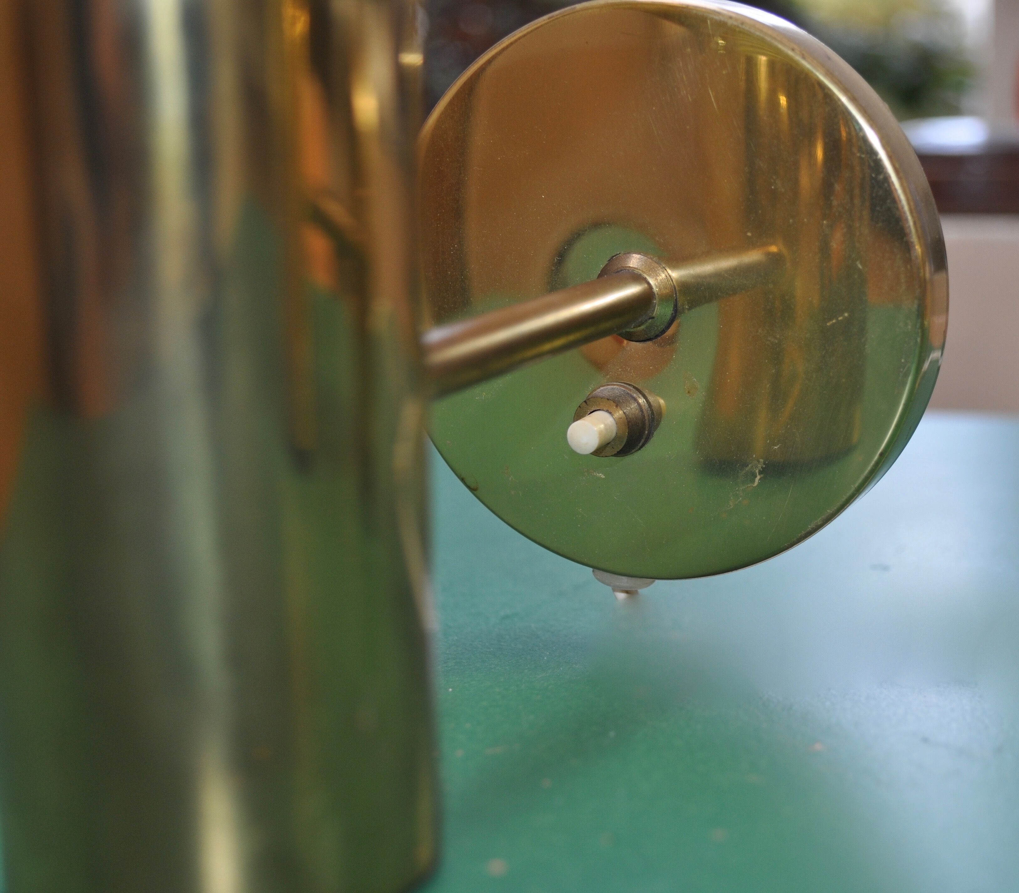 Pair of wall lamps brass and blown glass, Denmark 1960